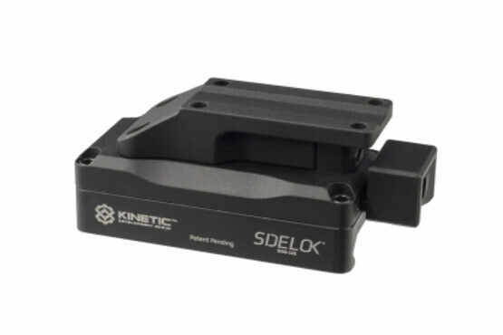 The Kinetic Development Group SIDELOK features a cam system locks the mount down onto Picatinny without the need of tools